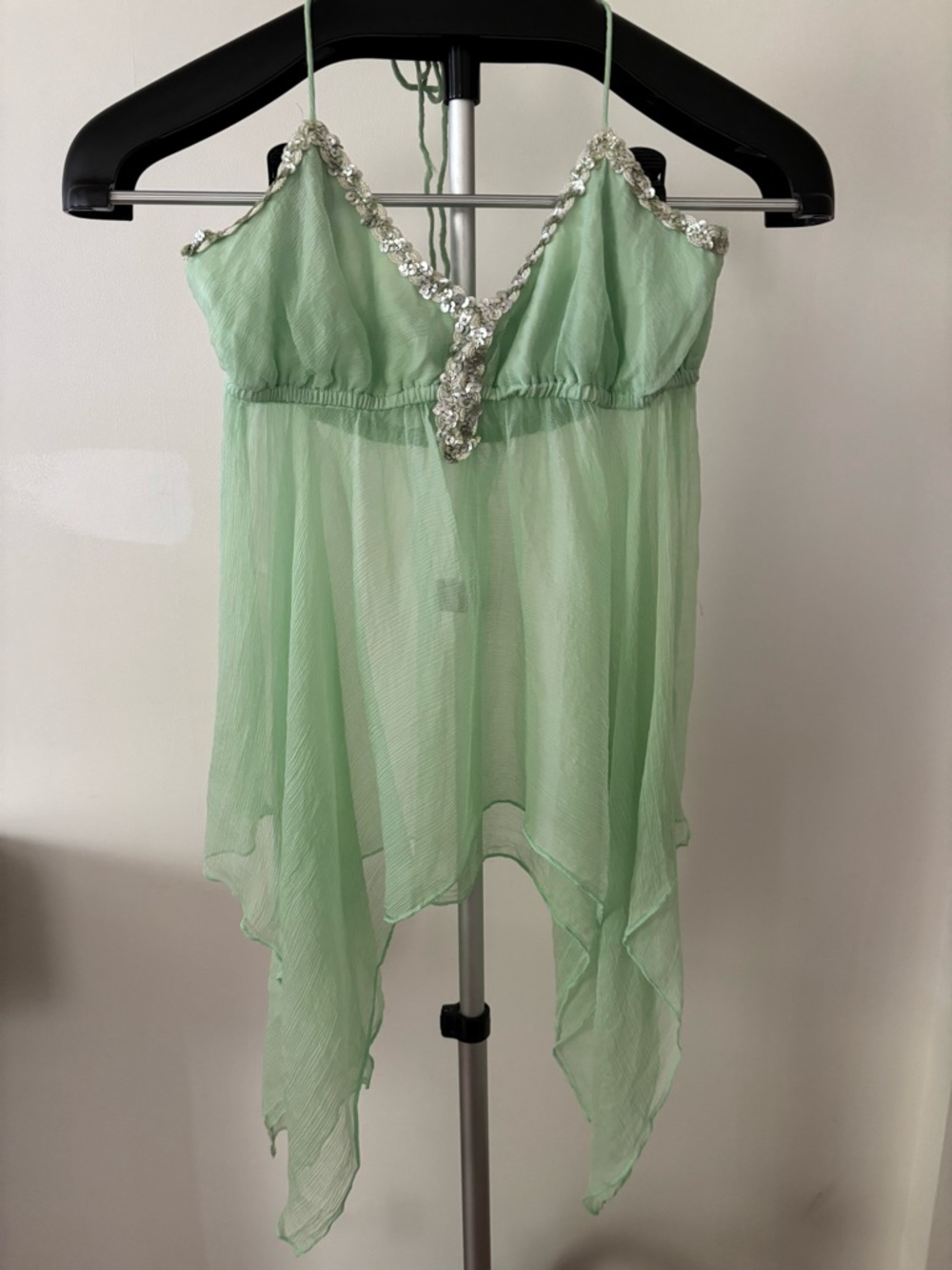 Mint Green Sheer HalterTop